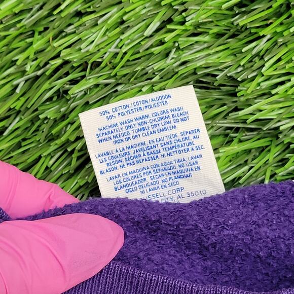 Vintage Indianola University Sweatshirt Large 22x24 Purple - Picture 8 of 15